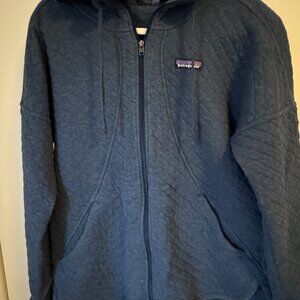 Patagonia Women’s Organic Cotton Quilt Full-Zip Hoody – Navy – Size L